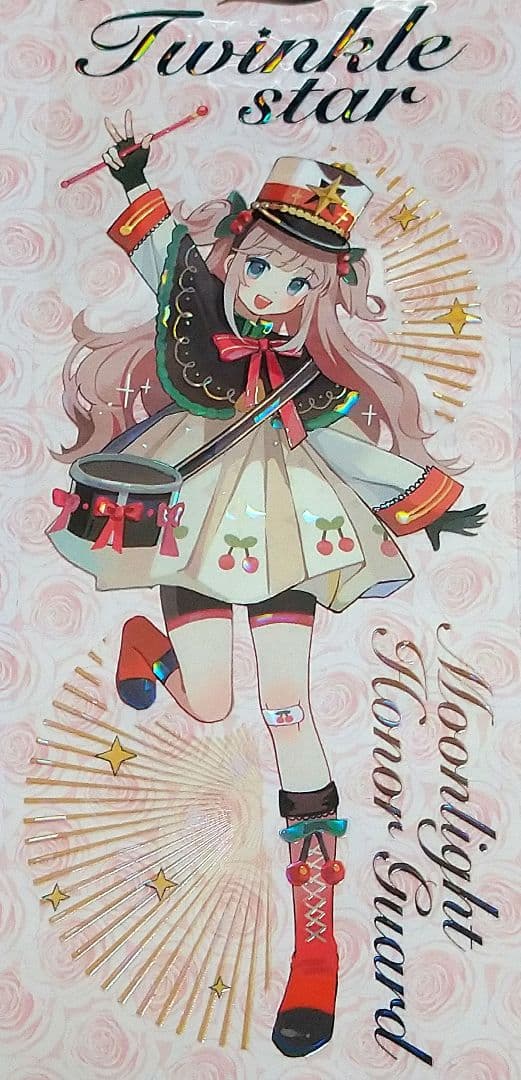 J604＃月光仪仗队(贝壳光)Menu切り売り海外人物マステ女の子