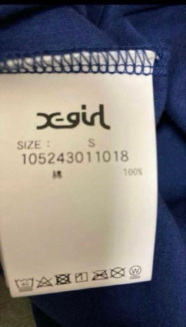 《大人気完売品》あいみょん着用色X-girl ロンTネイビー長袖リンガーTシャツ