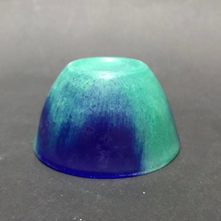 パートドヴェール　ぐい呑　藍色　翡翠色　佐伯泰典作