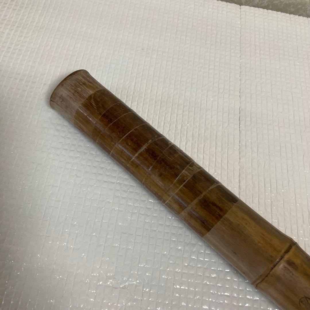 尺八 和楽器 竹製 延べ管 銘刻印入り 中継ぎ 古道具 骨董 ジャンク 現状渡し