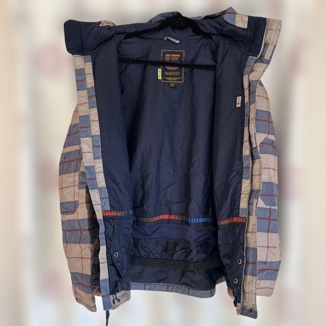 BURTON スノーボードジャケット ベージュ/青/赤チェック