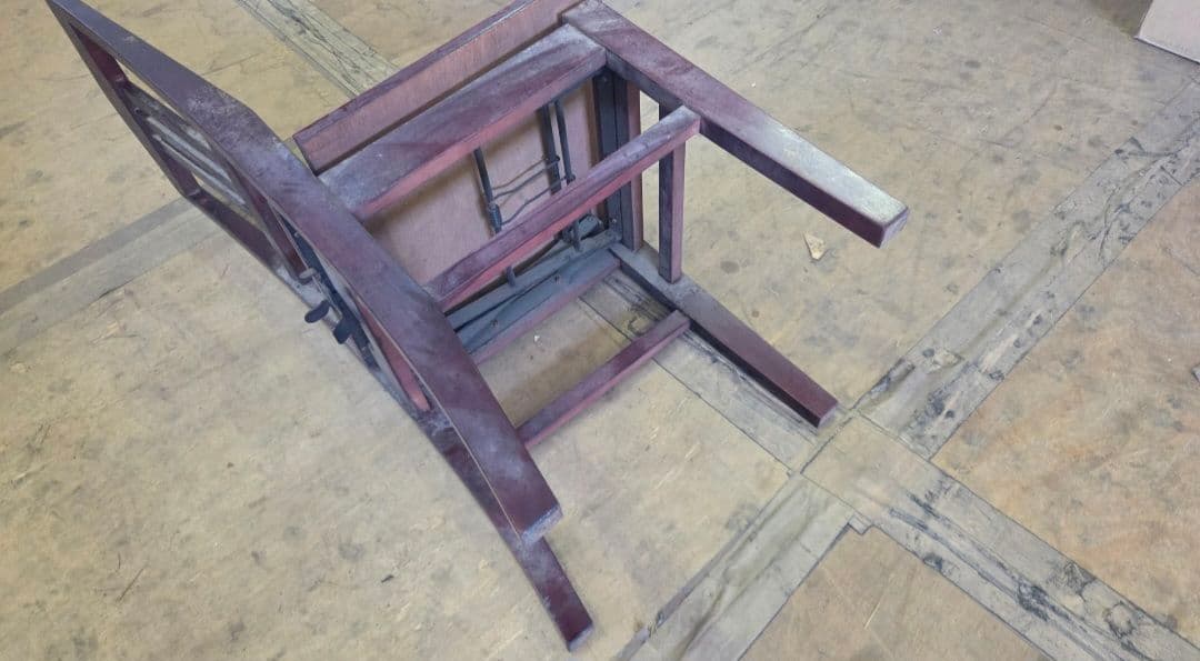 茶木製ピアノ背もたれ椅子バイオリン