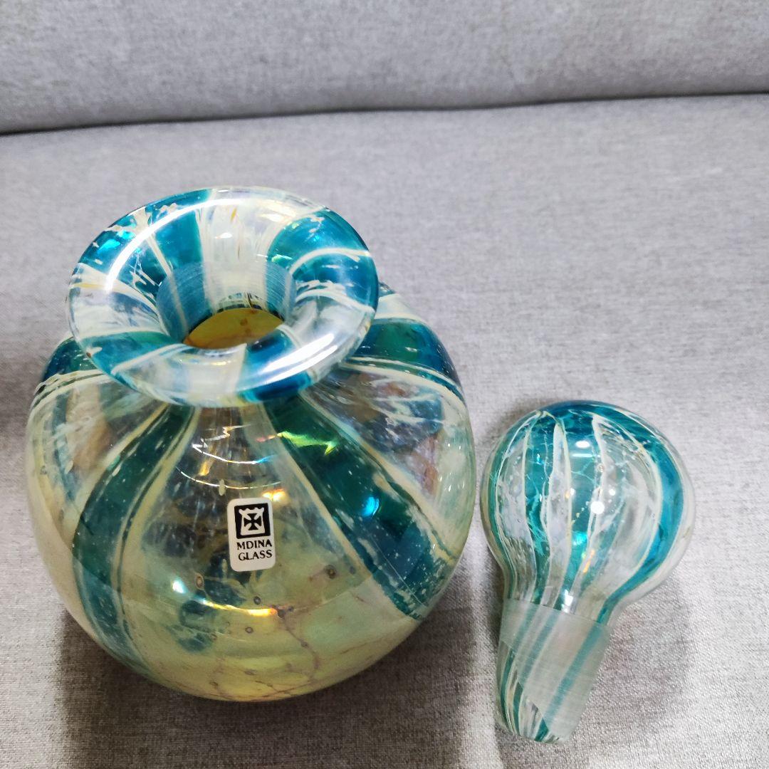 マルタガラス　イムディーナ ガラス 瓶 マルタガラス　Mdina Glass