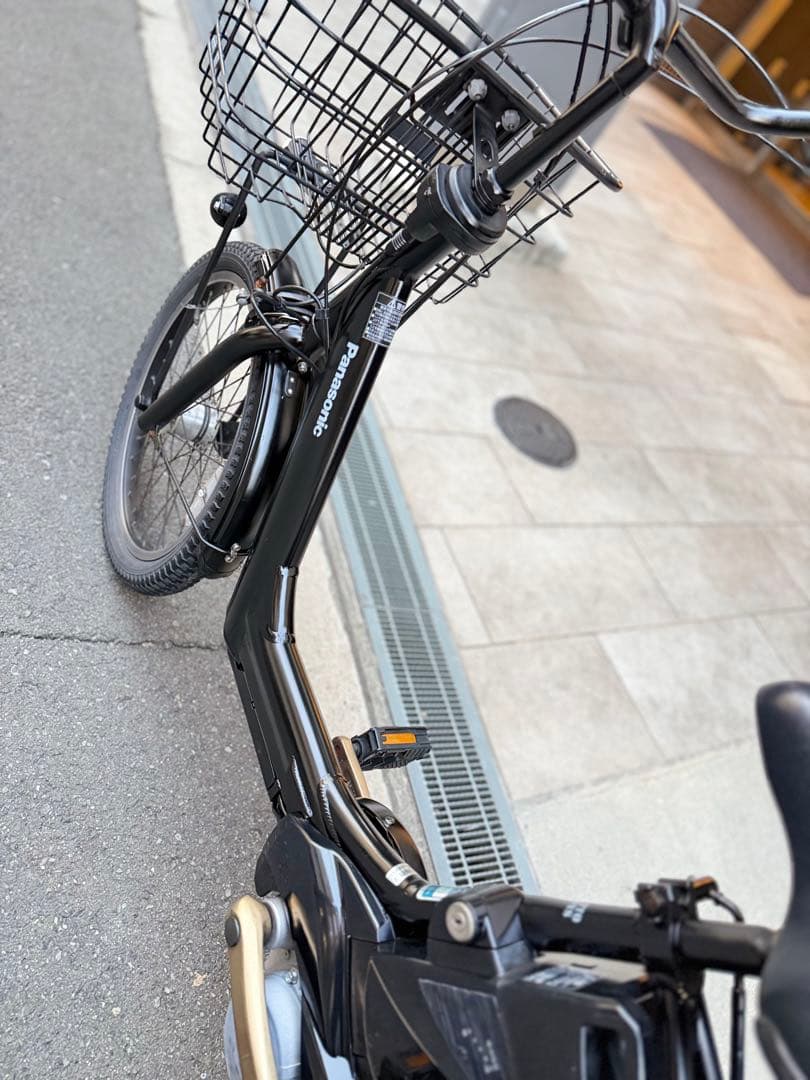 大阪府　パナソニック　電動アシスト自転車 チャイルドシート付き 黒
