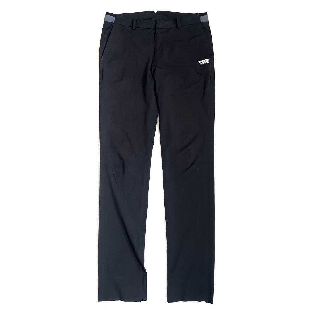 【PXG】 メンズ ストレッチ ロングパンツ BK Lサイズ (裾上げ前)