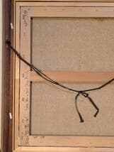 【真作】絵画　平野能子　油彩10号　ローマ水道のある風景　優美な色彩　X192