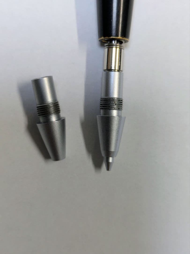 野原工芸　マーブルウッド旧型シャープペン 固定式口金、可動式口金