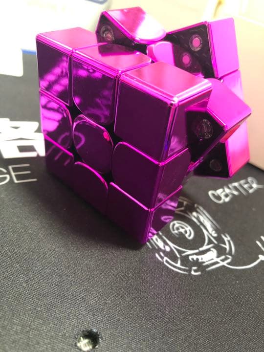 GAN 356XSM「電気メッキ」明るいピンク ルービックキューブ