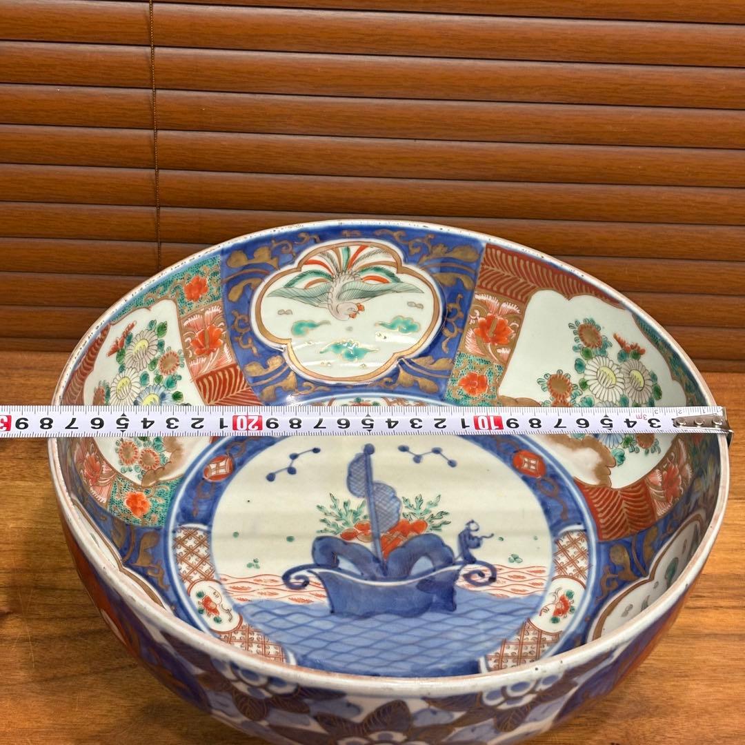 江戸時代　古伊万里　赤絵大鉢