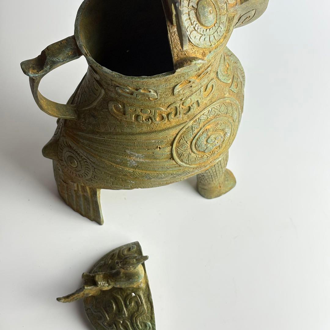 青銅器 青銅 置物 細工 銅器
