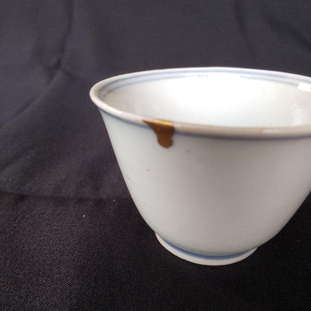 古伊万里ぐい呑み　古伊万里輪線紋ぐい呑み　古伊万里酒盃　古伊万里蕎麦猪口