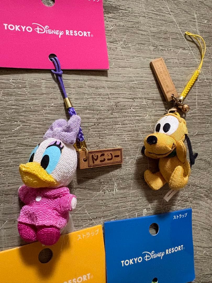 ディズニーキャラクター ストラップ ちりめん ねつけ セット