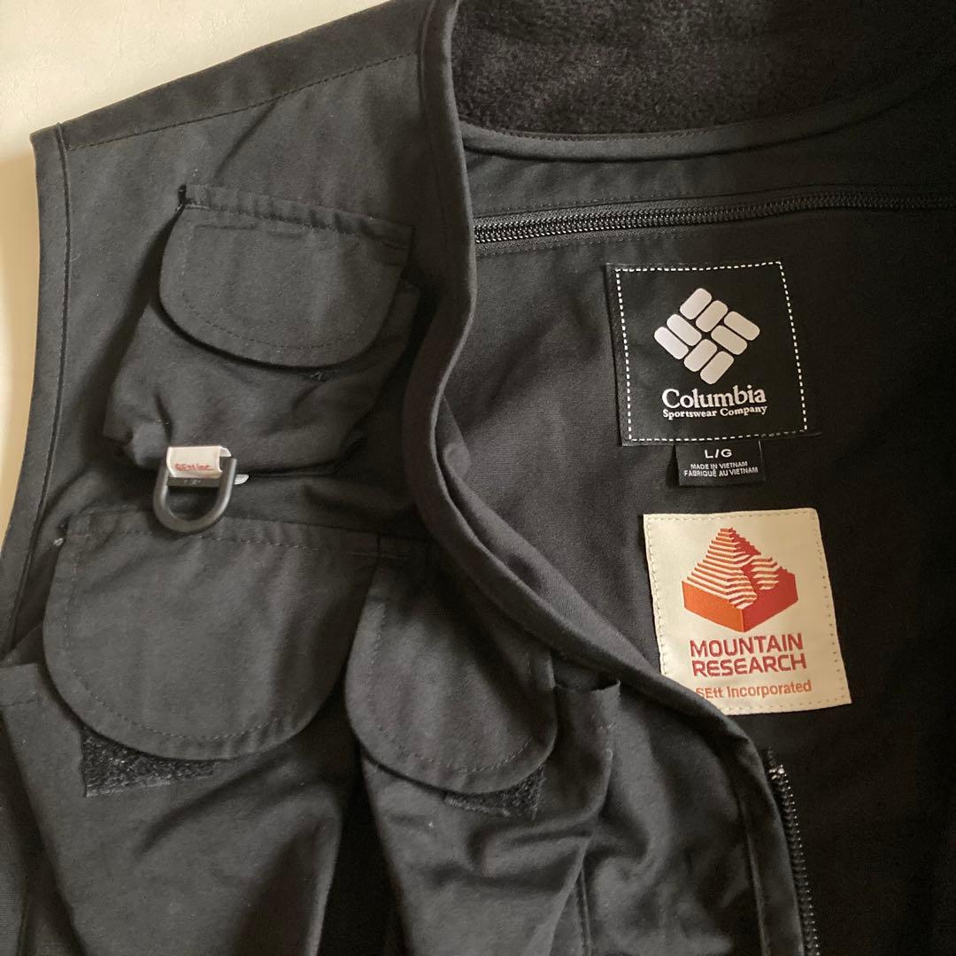 columbia コロンビア フィッシングベスト 黒