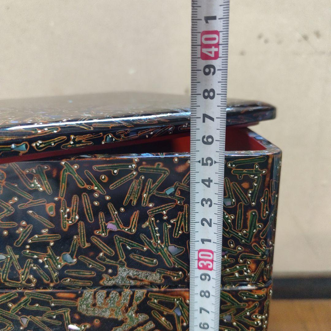 古代若狭塗　重箱5段蓋2枚台付き