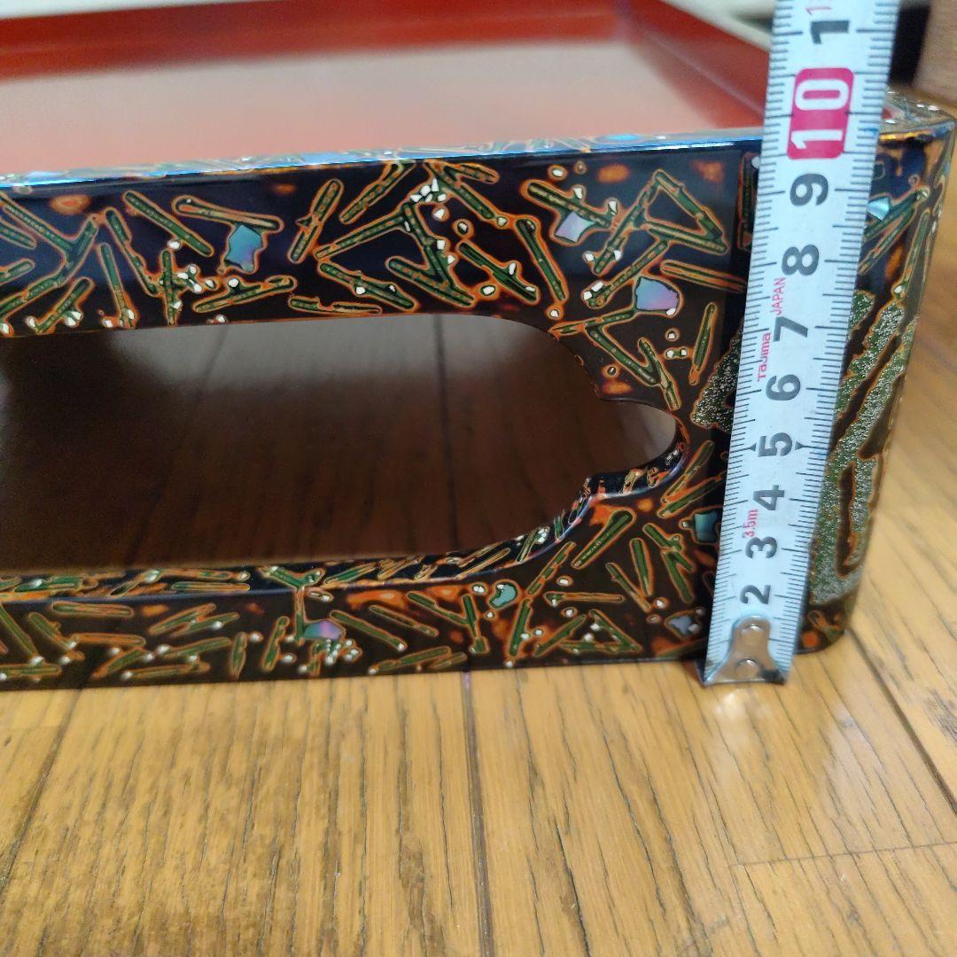 古代若狭塗　重箱5段蓋2枚台付き