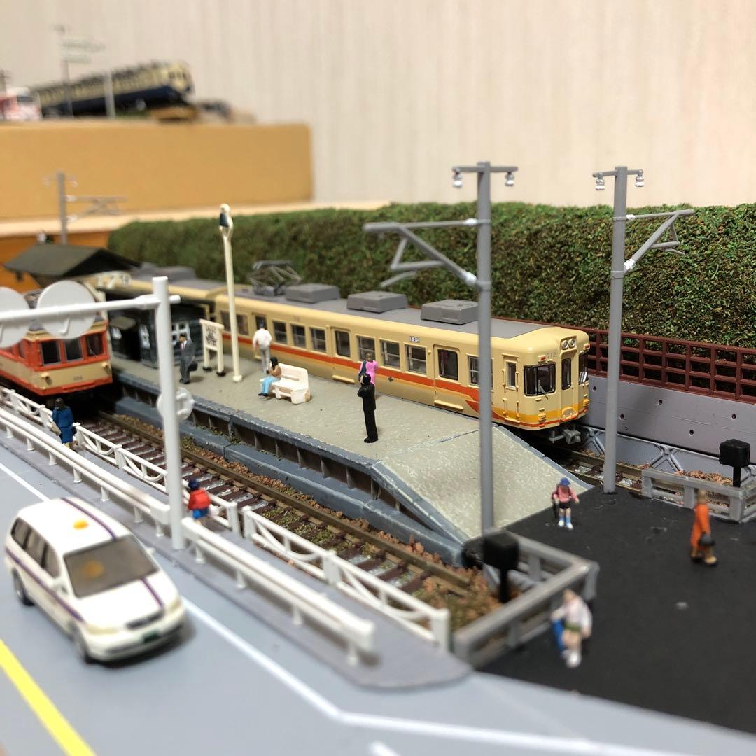 通勤通学　乗換駅ミニジオラマ