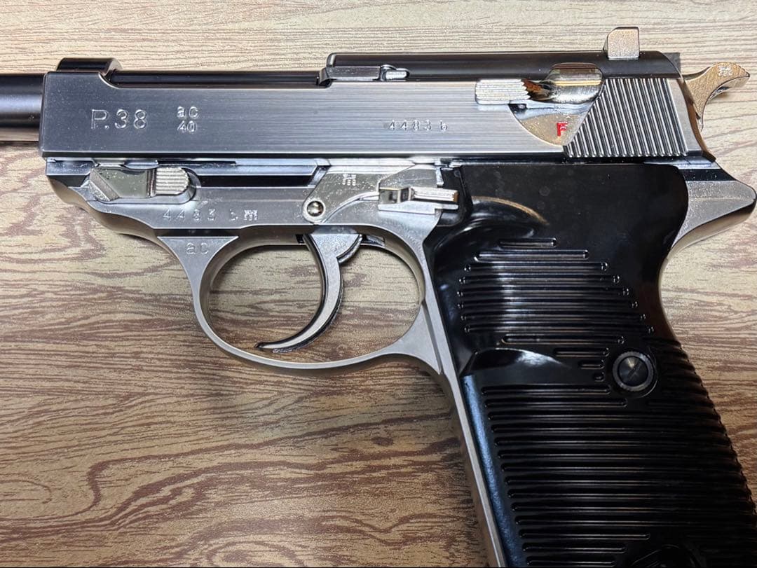 【マルゼン】 ワルサー P38 シルバー ac40.s