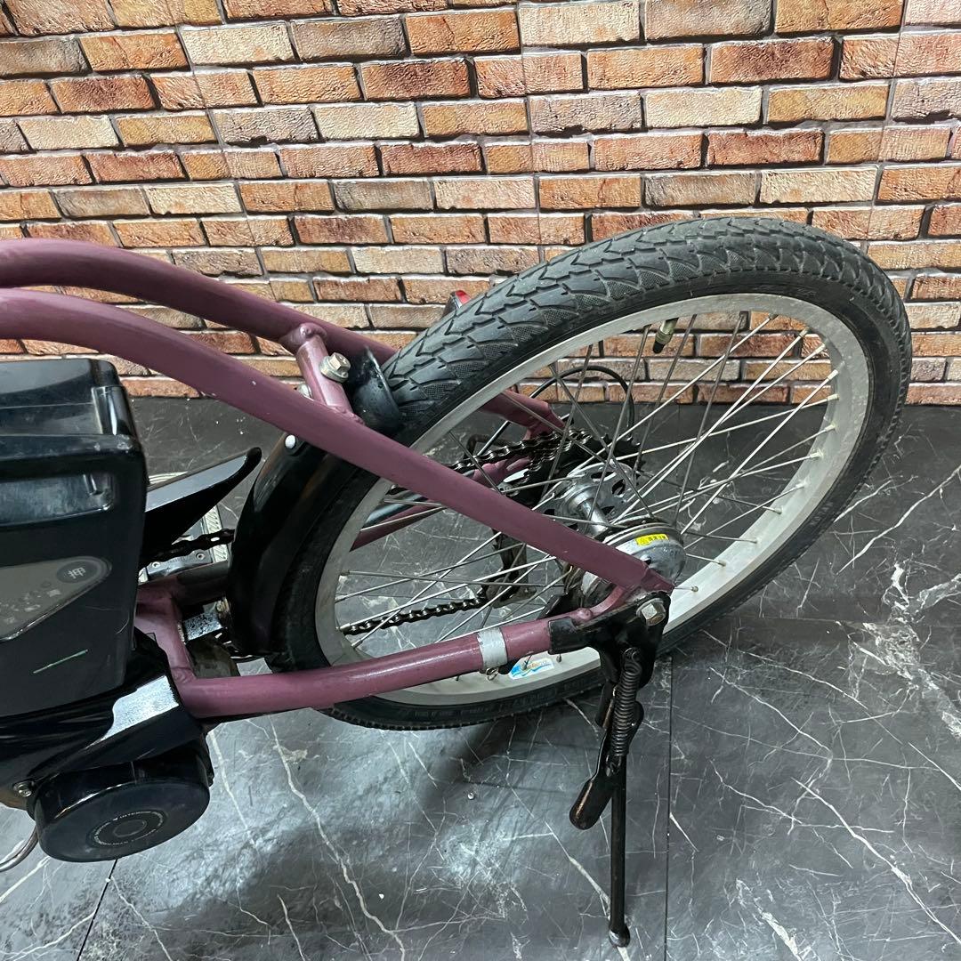 【14】折りたたみ電動自転車Panasonic OFF TIME ワインレッド