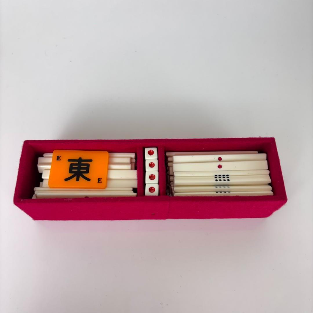 美品 美しい5本羽一索 麻王印 麻雀牌