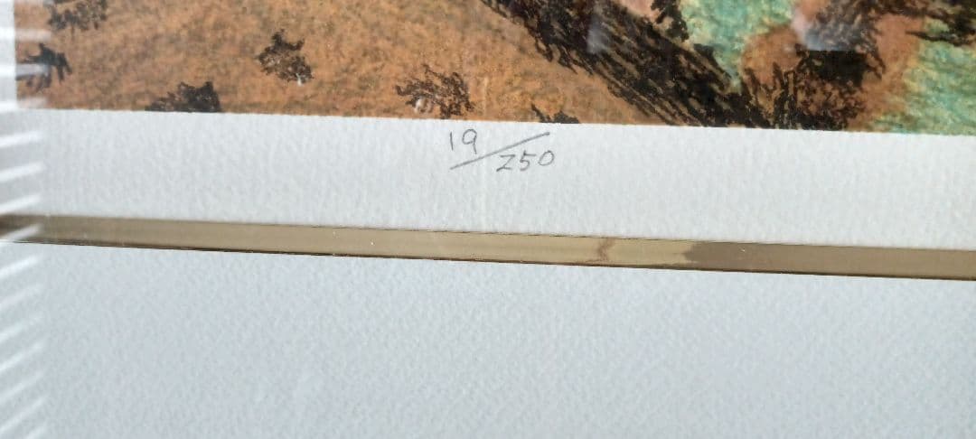 田崎 広助 朱富士 リトグラフ