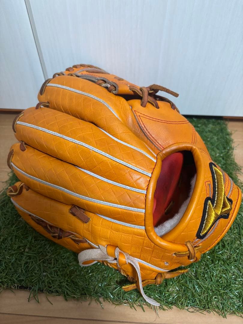 特別仕様　硬式用　仁志モデル　ミズノプロ 内野手　型押しレザー　薬指リング