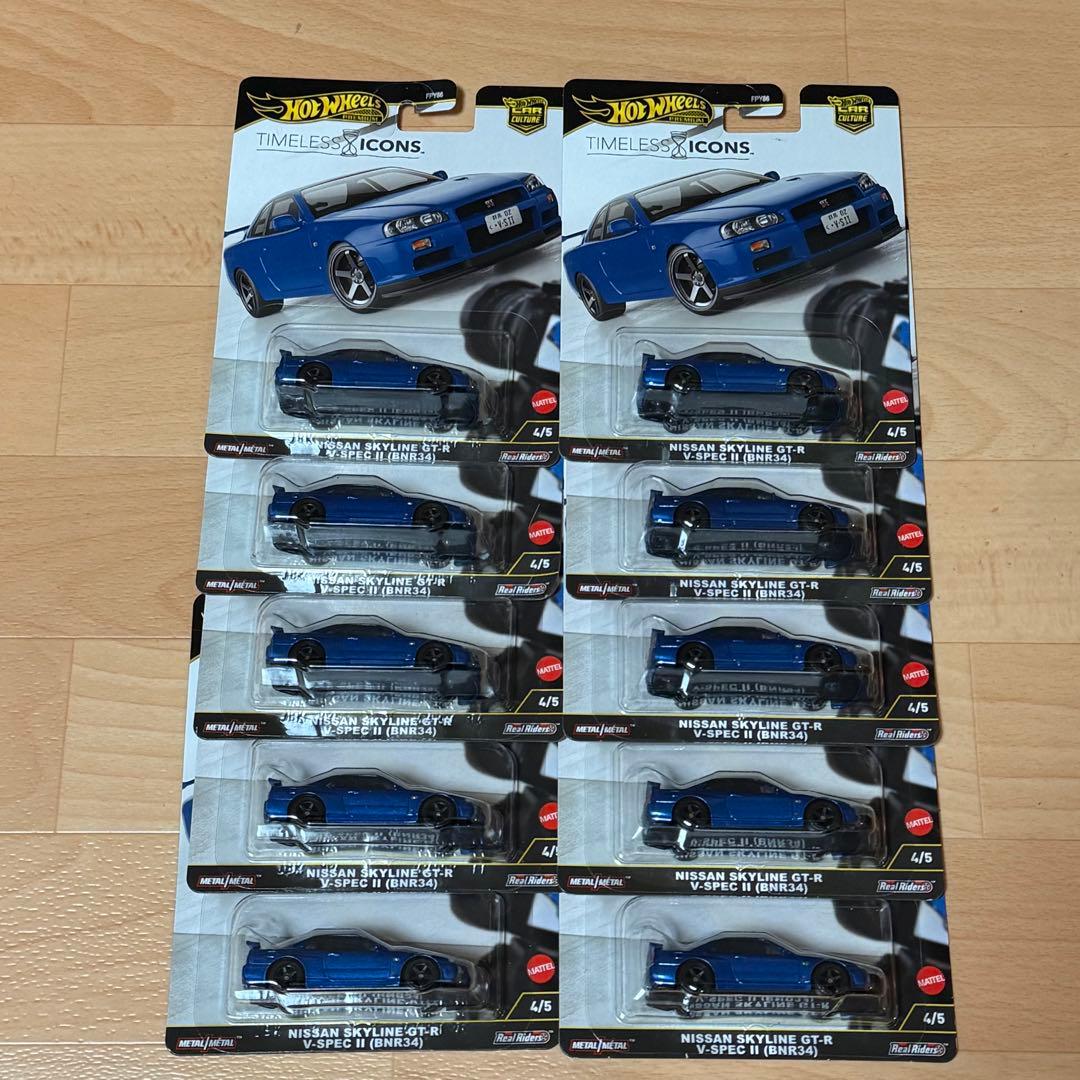 10台 ホットウィール タイムレスアイコンズ スカイライン GT-R BNR34