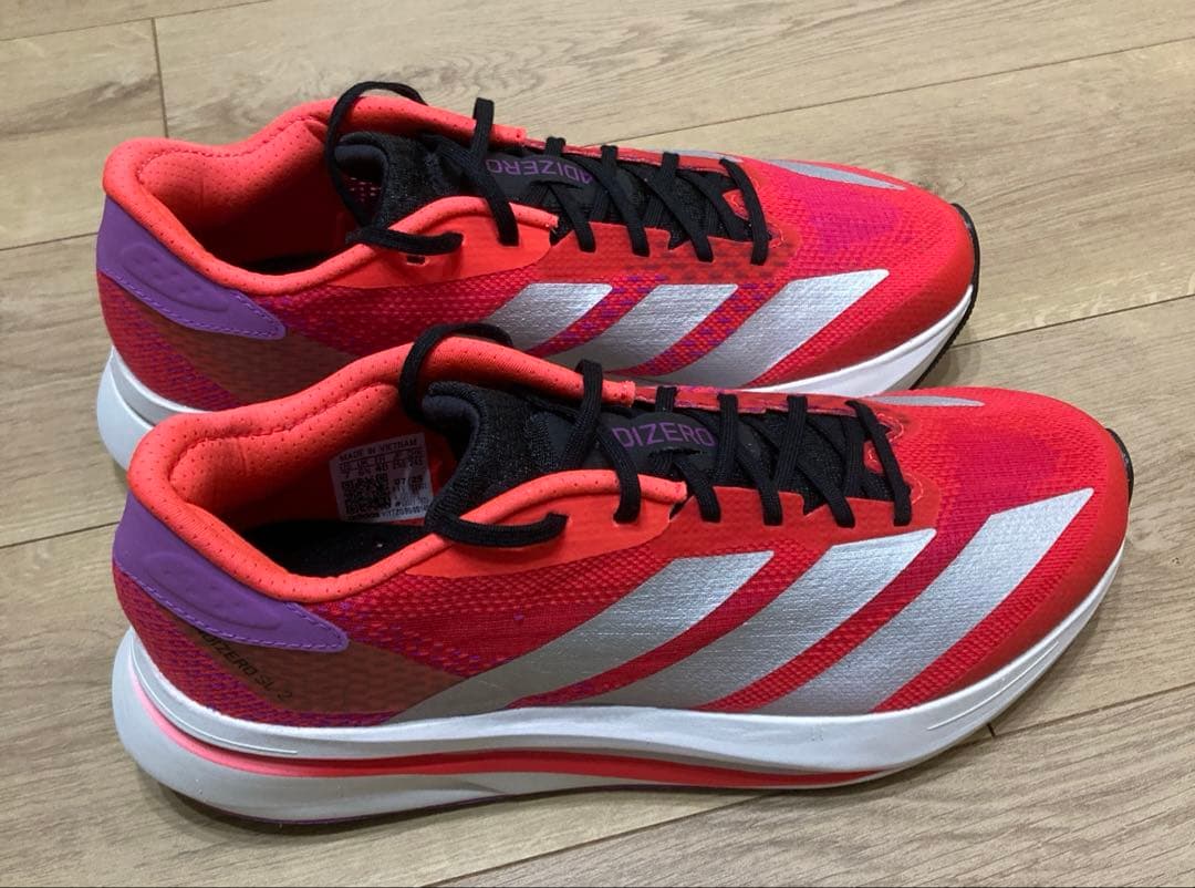 【新品】ADIZERO SL2 M 25.0cm レッド/シルバー 箱付き