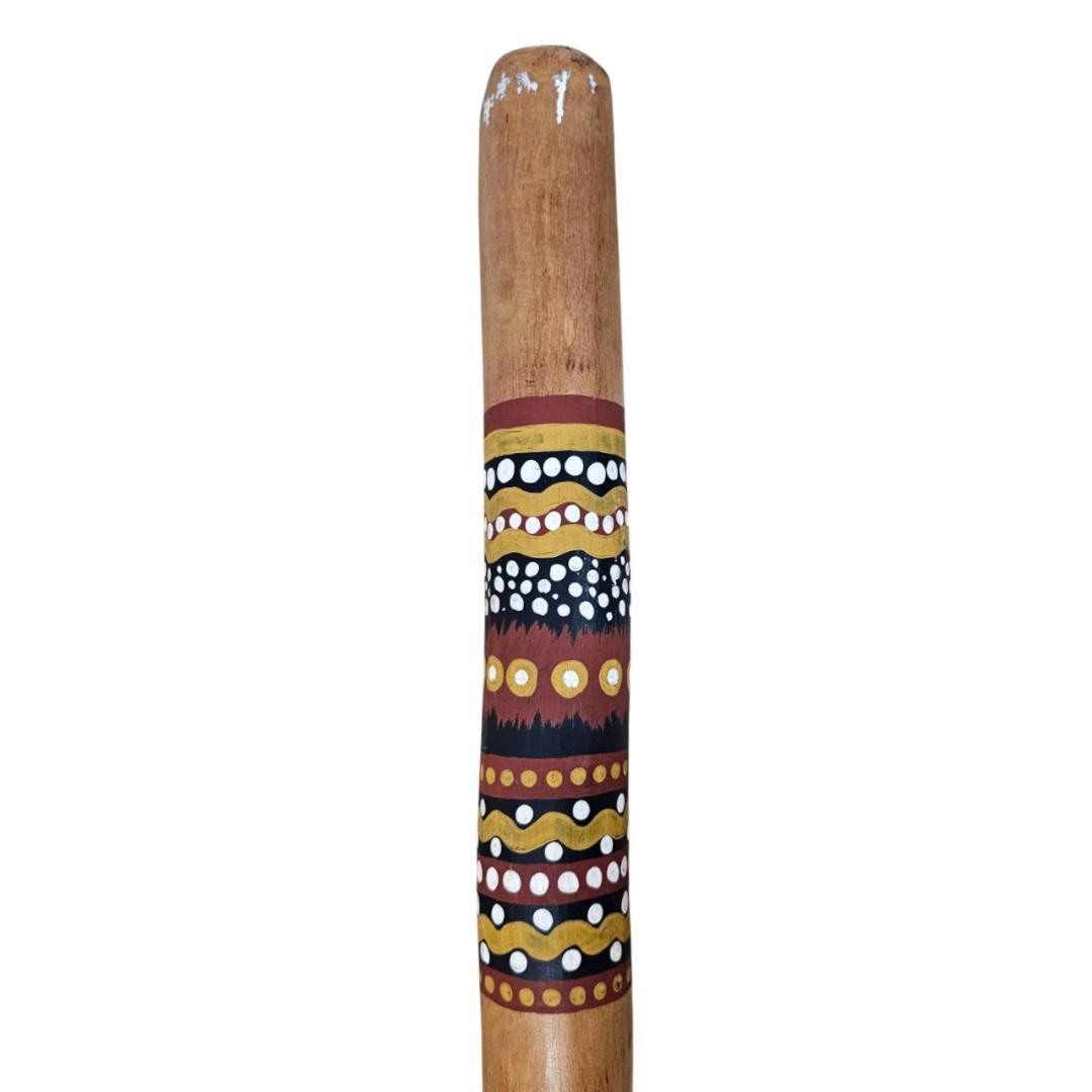世界最古の金管楽器 木製ディジュリドゥ 約118cm アボリジニ風ハンドペイント