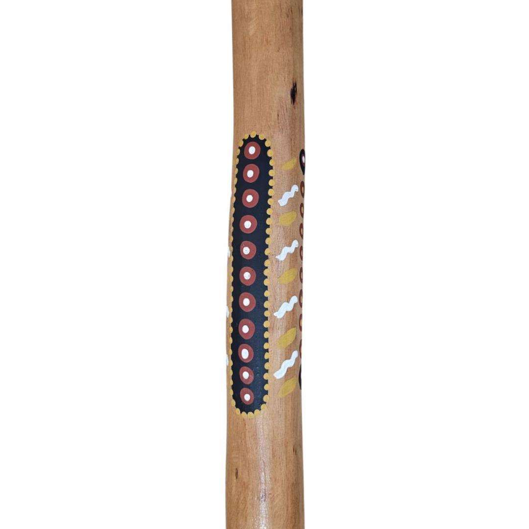 世界最古の金管楽器 木製ディジュリドゥ 約118cm アボリジニ風ハンドペイント