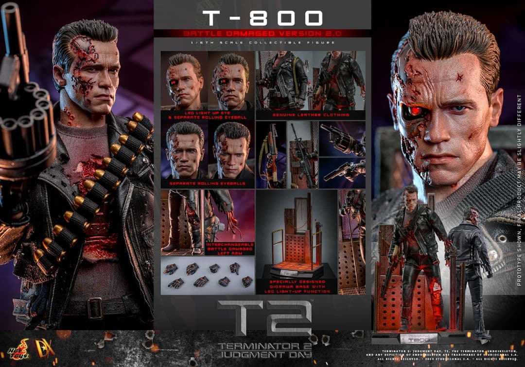 ムービー・マスターピースDX ターミネーター2 1/6 バトルダメージ 2.0版