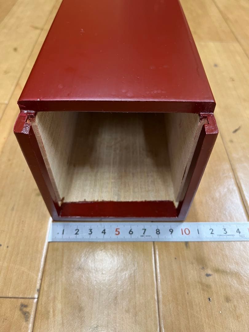 本漆塗り　(紅溜め艶消し) 掛軸用桐箱