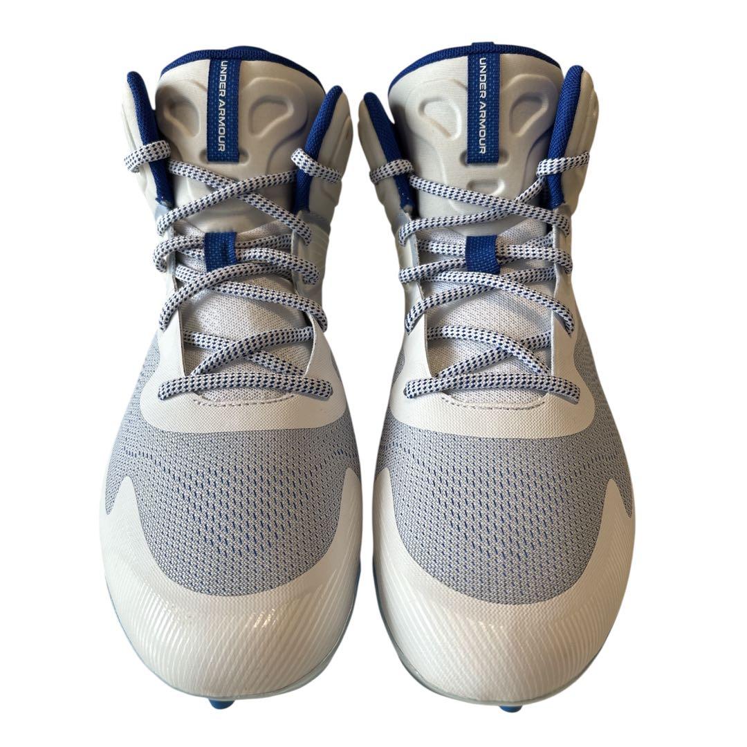 Under Armour スパイクハイカットホワイト/ブルー