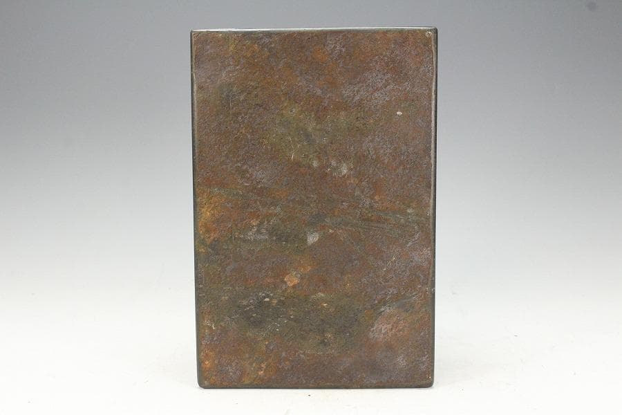 中国美術 文房具 端渓 硯 刻 庭園 箱付(K-LC730)
