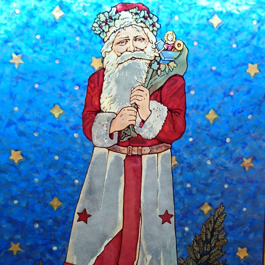 新品クリスマス ステンドグラス Kris Kringle グラスマスターズ社