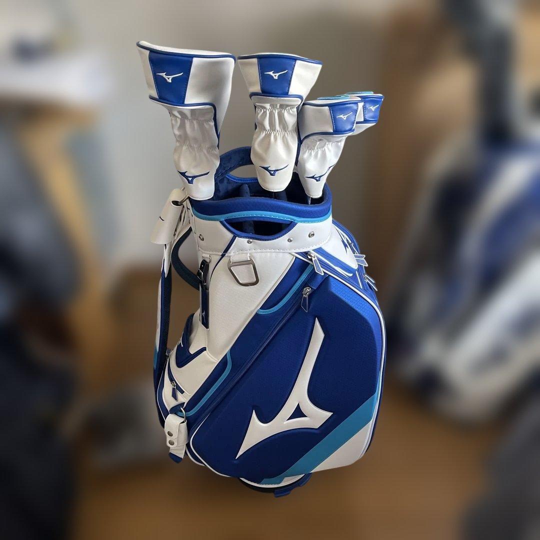 Mizuno ゴルフキャディバッグ 青/白