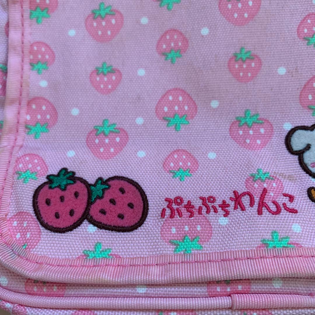 激レア　平成　サンリオ　ぷちぷちわんこ いちご柄　ショルダーバッグ　2002年