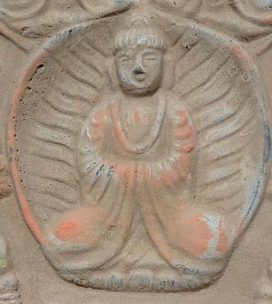 コレクター収集　仏教美術　曼荼羅　磚　（A）