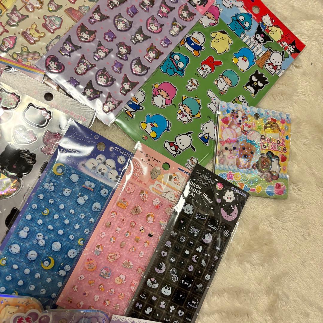 シール　まとめ　シール帳　ボンボンドロップ　キティ　肉球　タイル