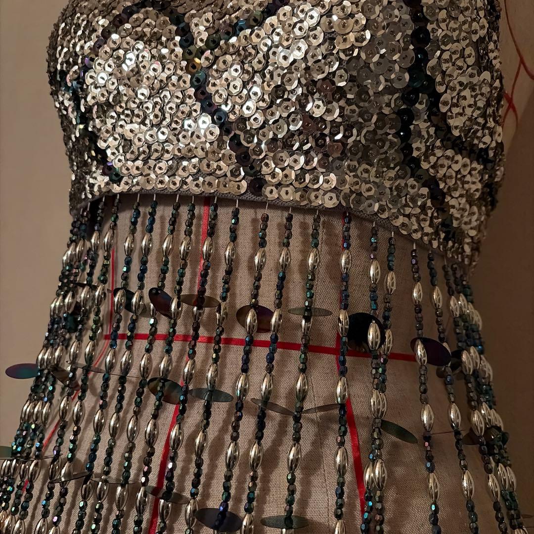 ダンス衣装　飾り付きトップブラ衣装