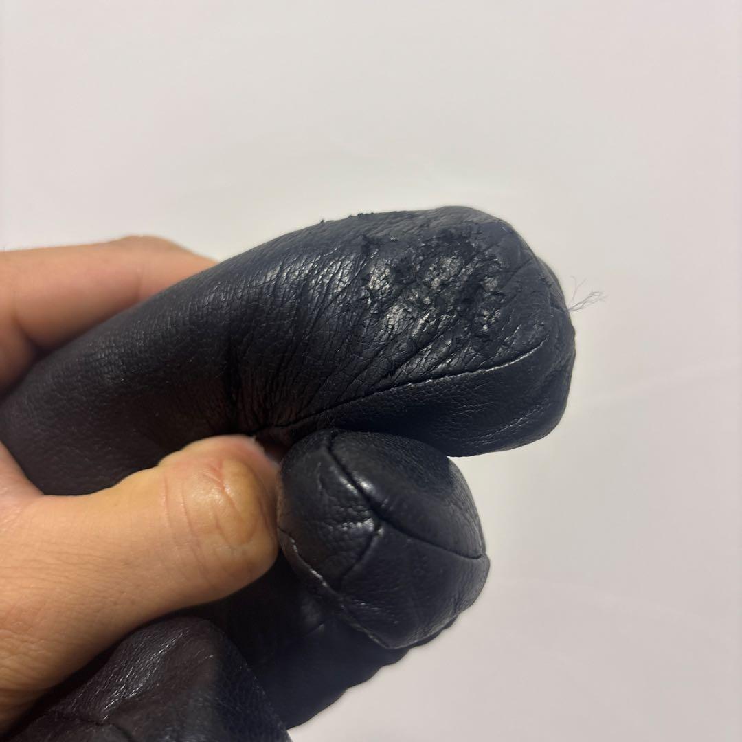 Hestra レザー ミトングローブ 黒