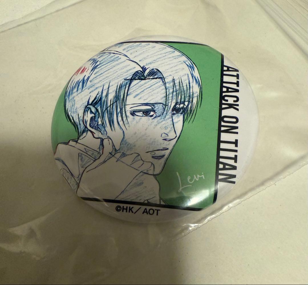 ! 進撃の巨人 wit studio 缶バッジ リヴァイ ハンジ 美品