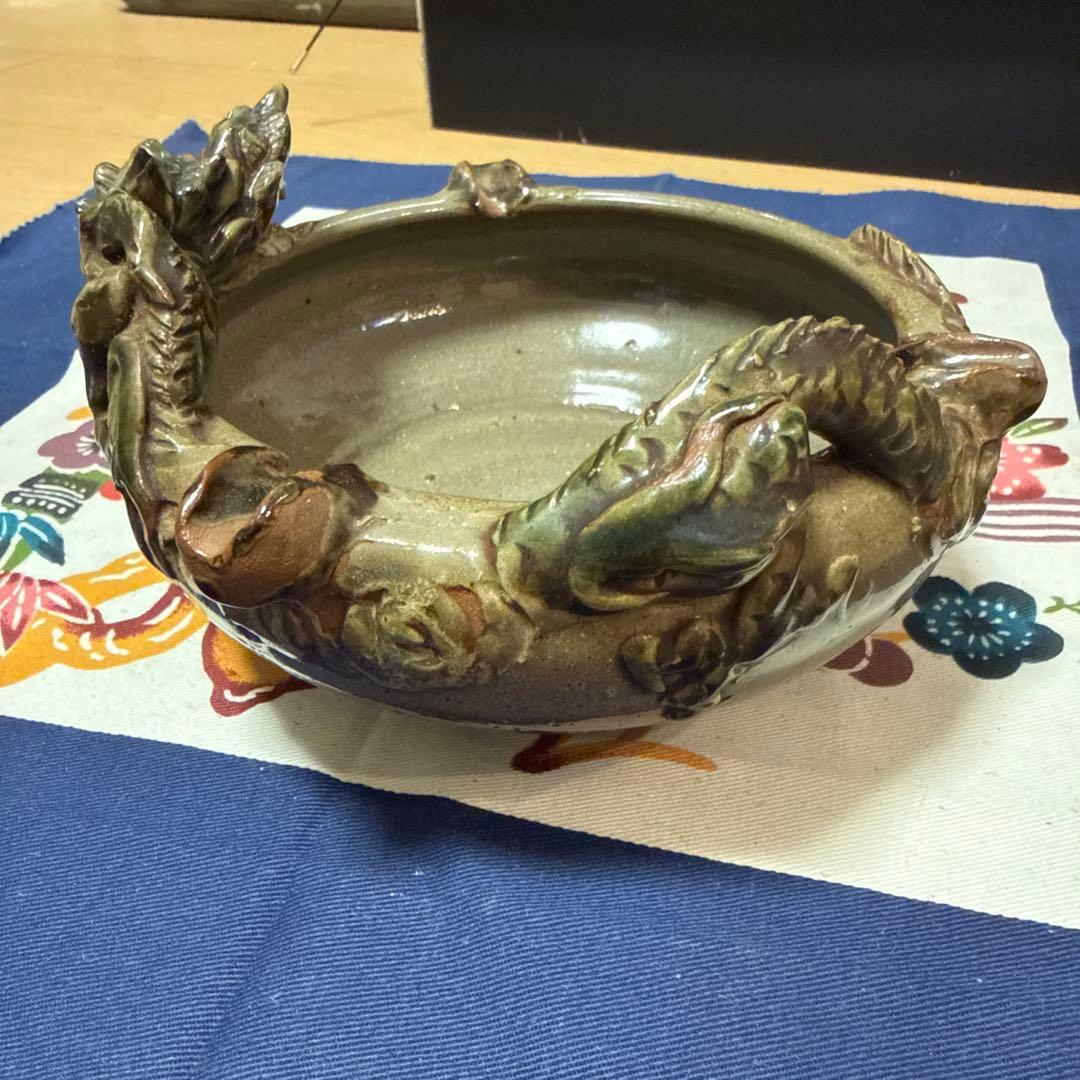 【希少】壺屋焼　灰皿　金勝造　やちむん