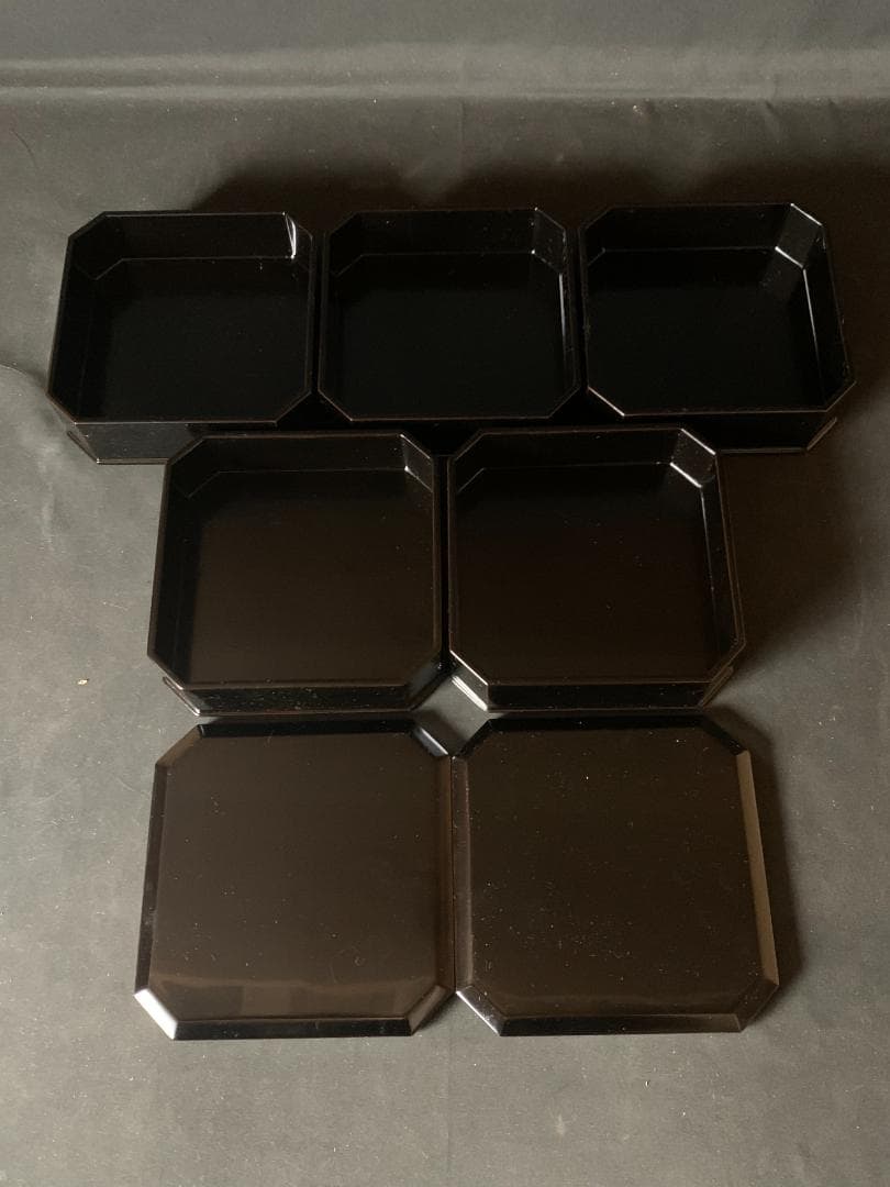 輪島塗 塩安製 真塗 天然木 縁高 菓子器 共箱 茶道具 茶懐石道具 803