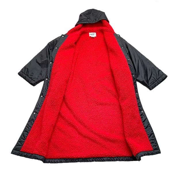 極美品✨️デカロゴ PUMA ベンチコート フリー ロング丈 黒・赤