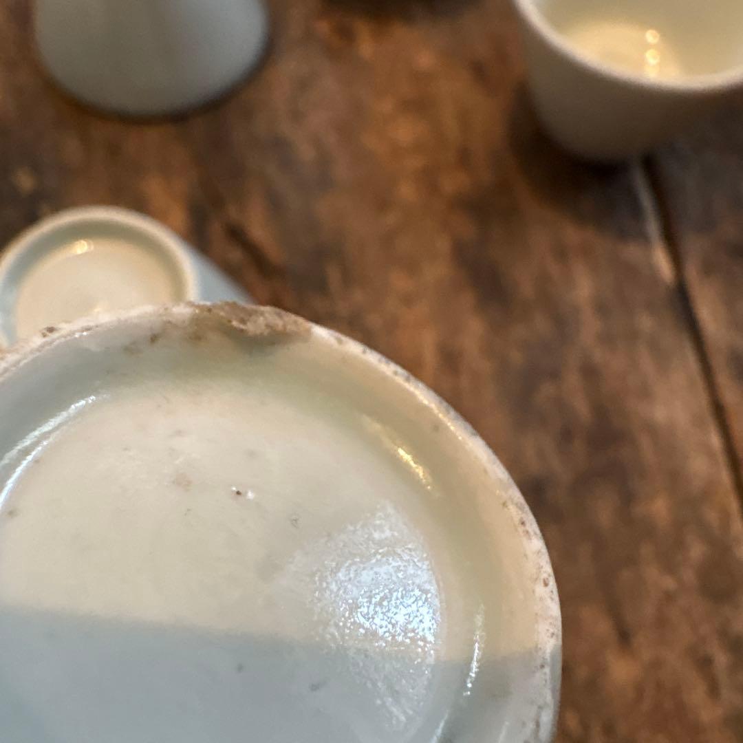 古伊万里　白磁　小猪口　10点　保存箱