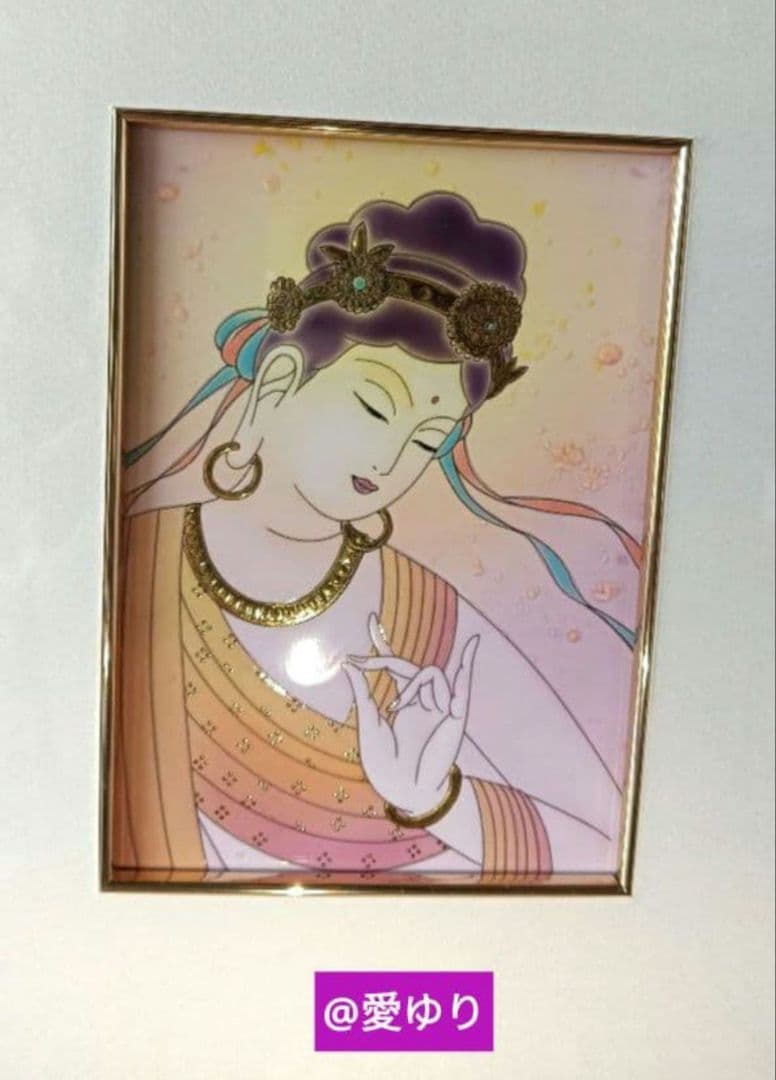 ⚜️草場一壽⭐陶彩画♦原画⭐【貴重】❄️『和顔』【肉筆サイン入り】観世音菩薩