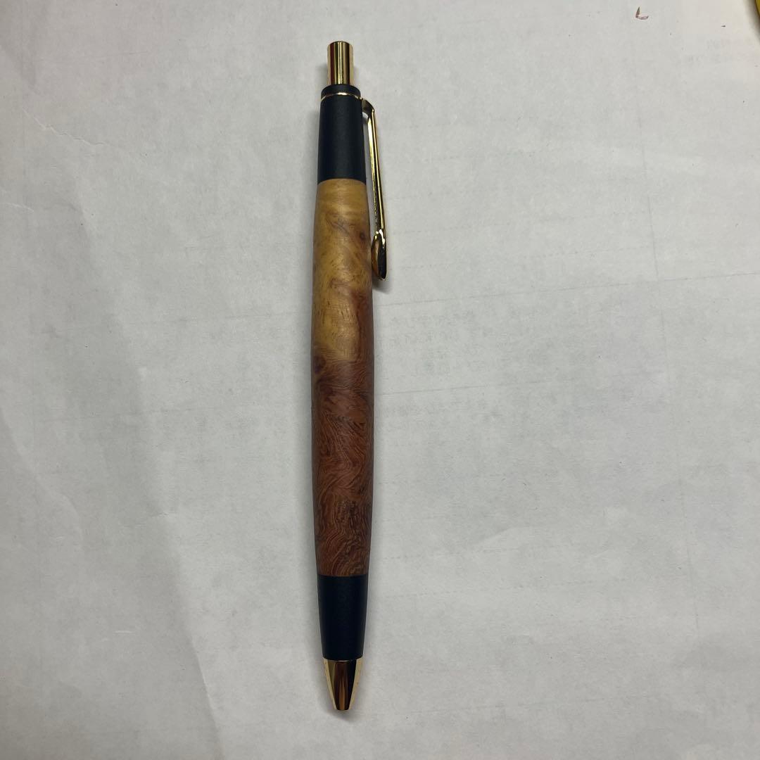 花梨瘤紅白 シャープペンシル 木軸 0.5mm