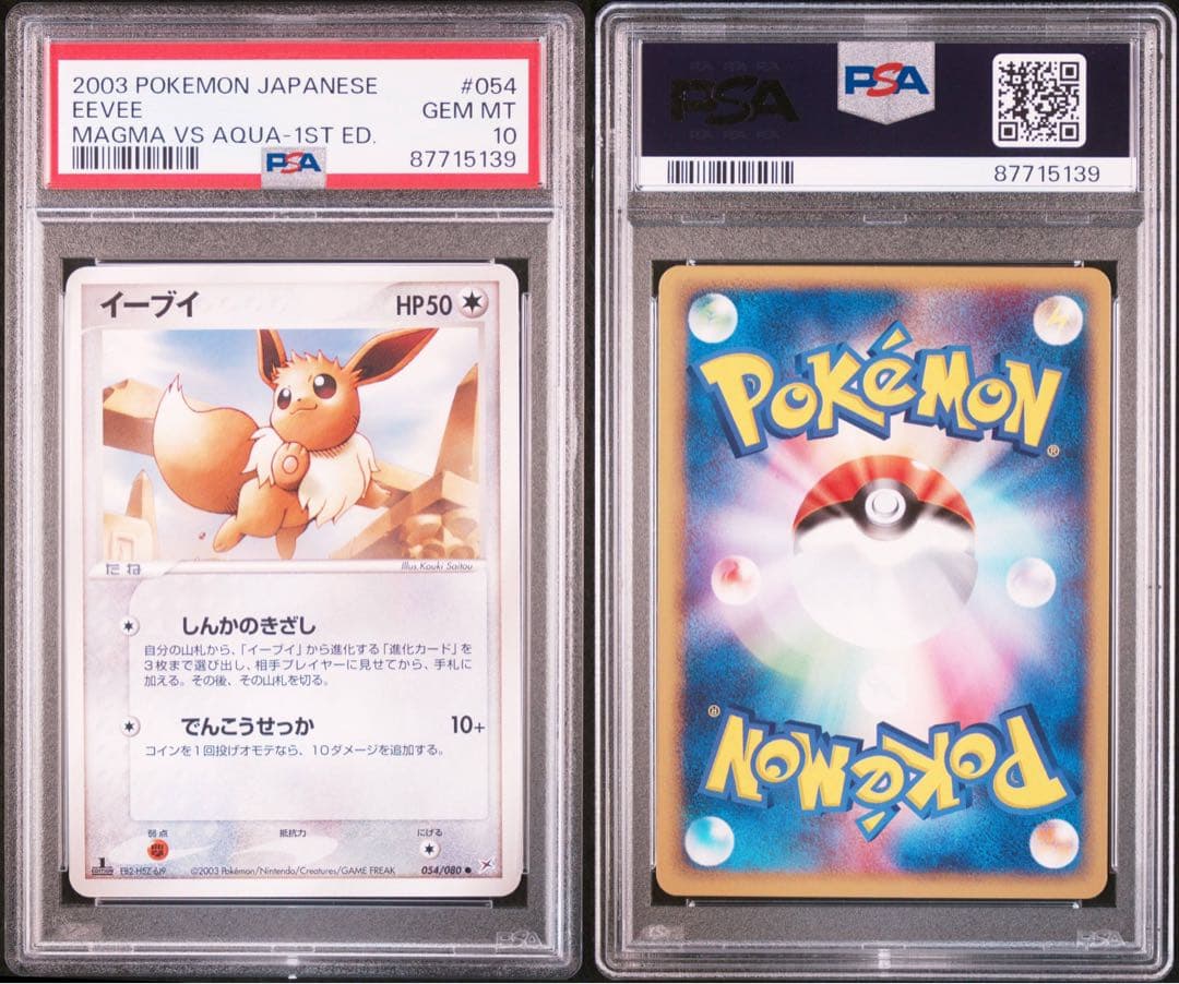 【世界に21枚】psa10 イーブイ ● マグマVSアクア ふたつの野望
