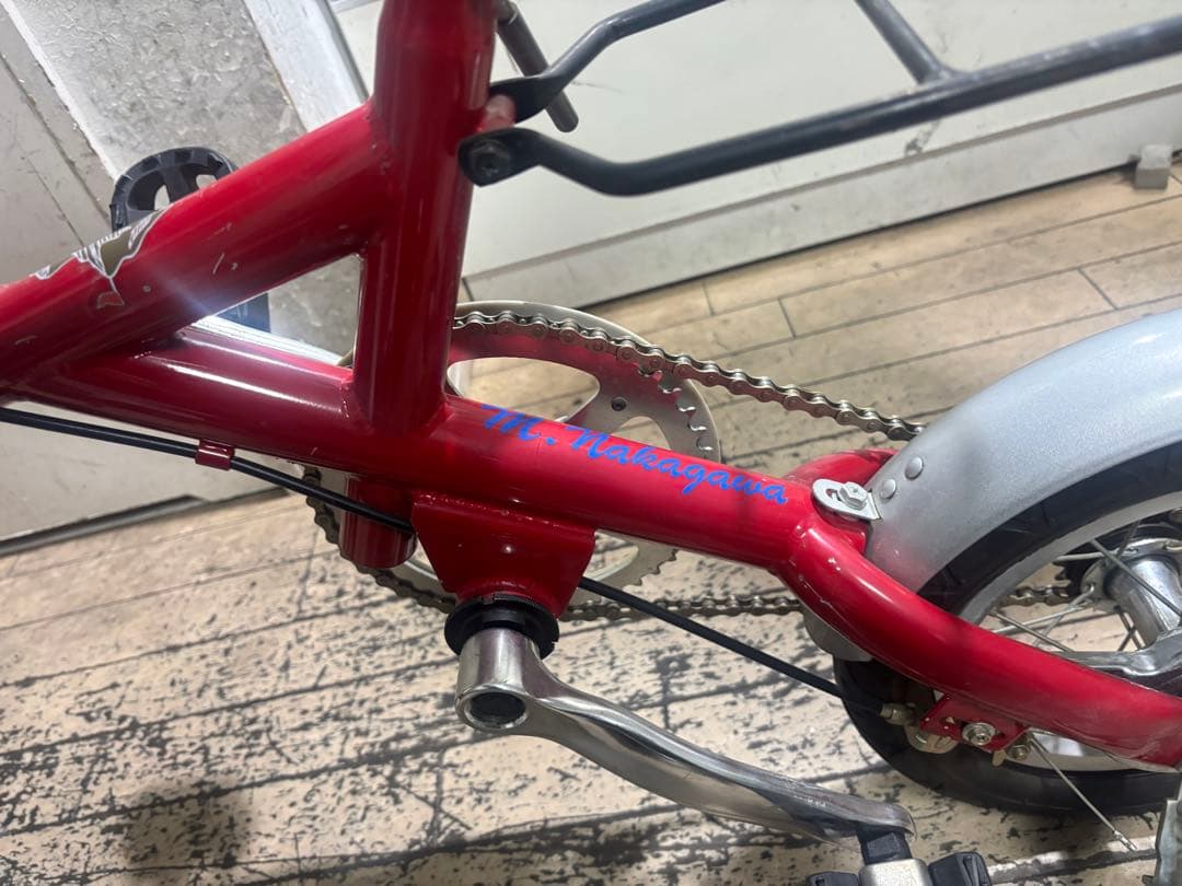 DUCATI MINI ハンドル部の折りたたみ自転車 赤