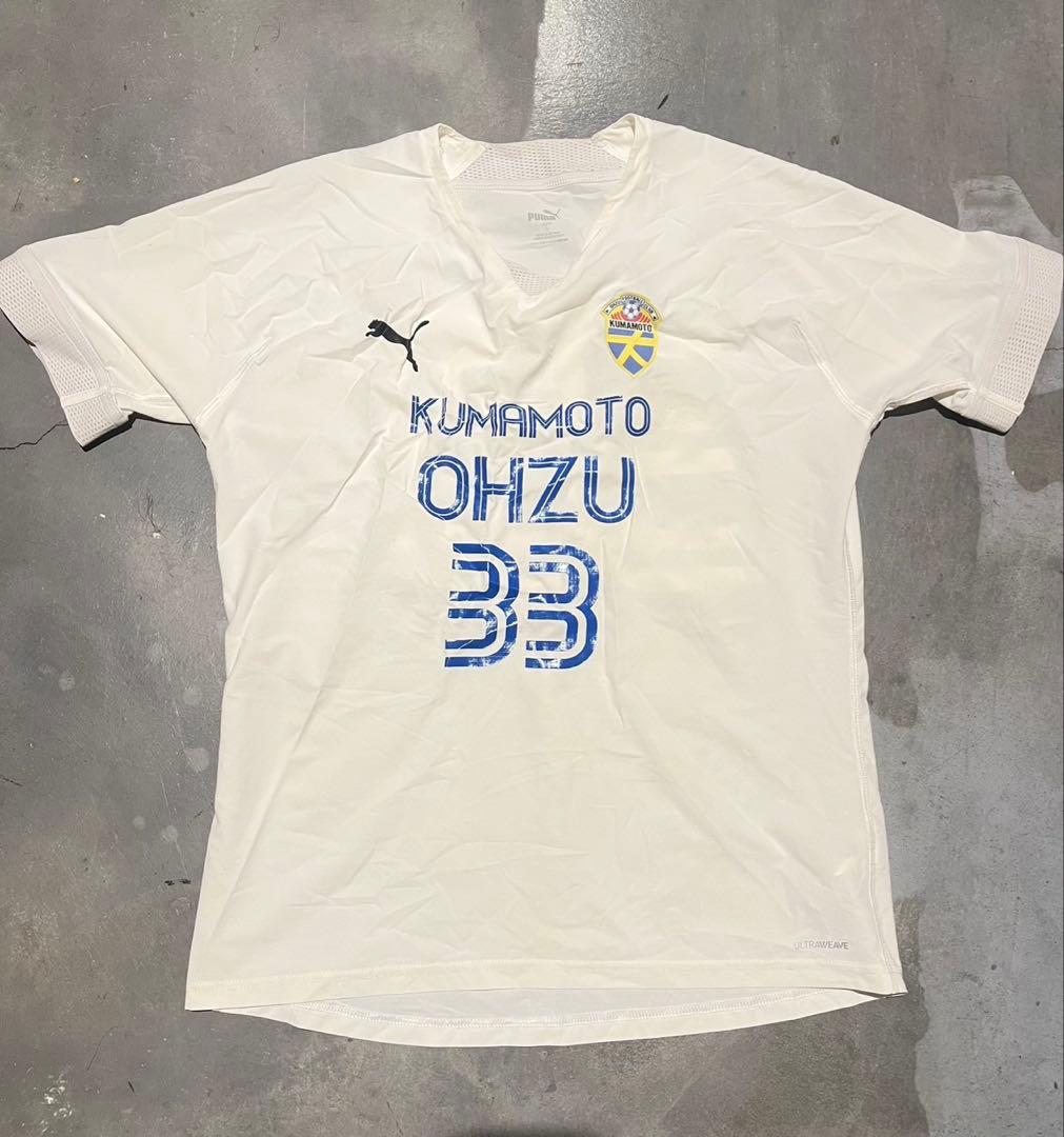 大津高校サッカー部ユニフォーム白上下セット　XL